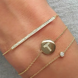 Small Bezel Diamond Bracelet Zoe Lev Jewelry