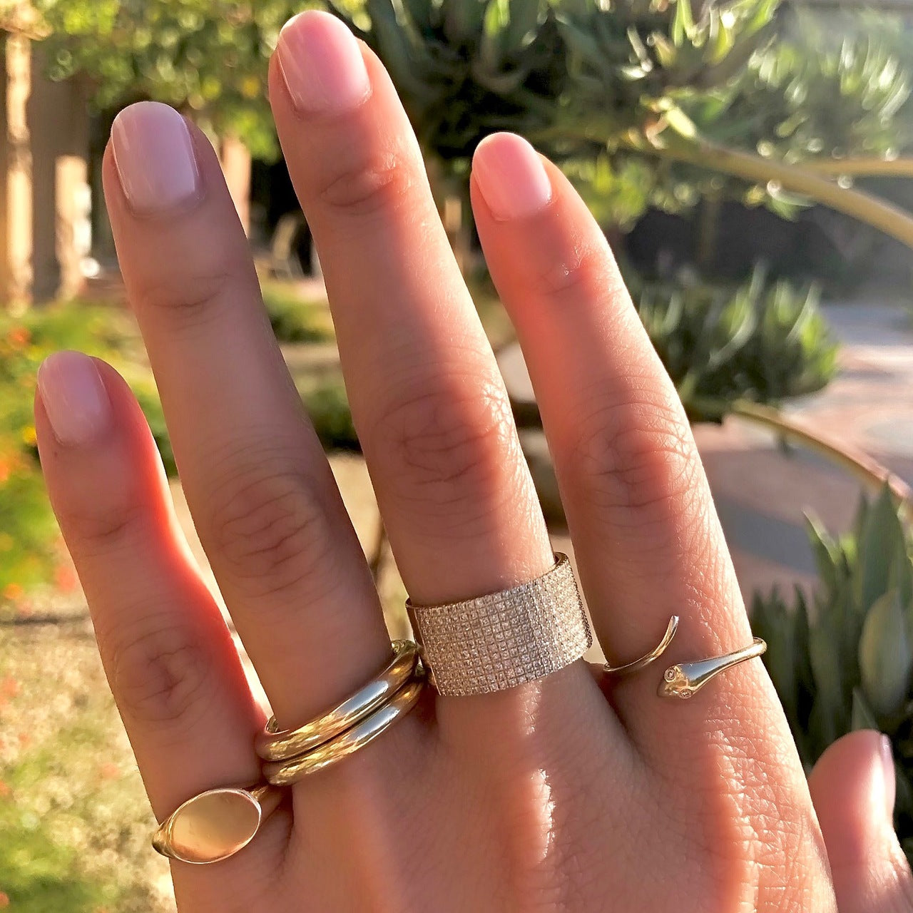 14k Gold Large Band - 5.5 SAMPLE SALE Zoe Lev Jewelry