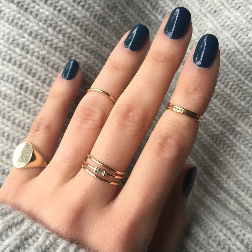 2mm Thin Stacking Posey Ring Solid 14k Gold – KathrynRiechert