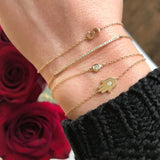 14k Gold Diamond Hamsa Bracelet Zoe Lev Jewelry