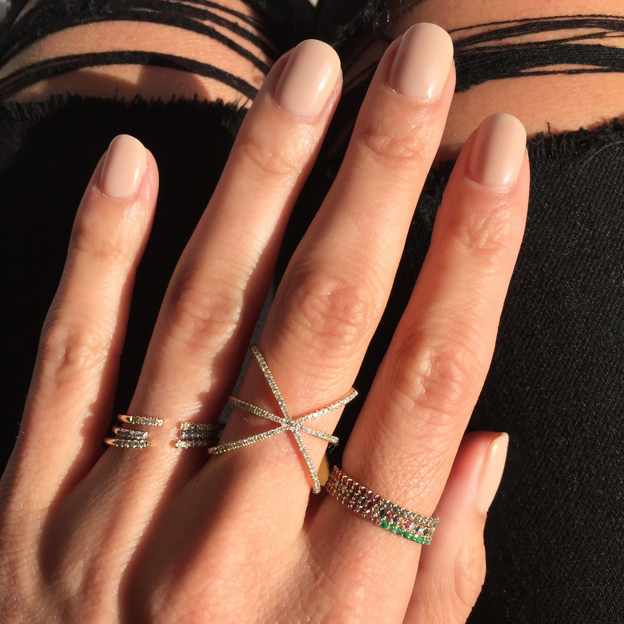 Eternity Split Birthstones Band Personalized Zoe Lev Jewelry