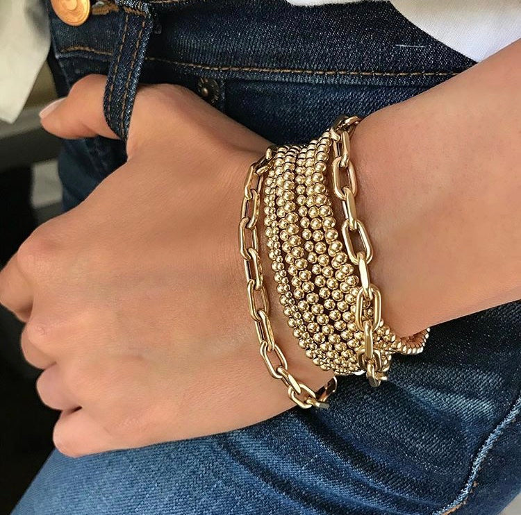 Bracelet Stack in Yellow Gold 