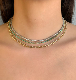 Emerald Tennis Necklace