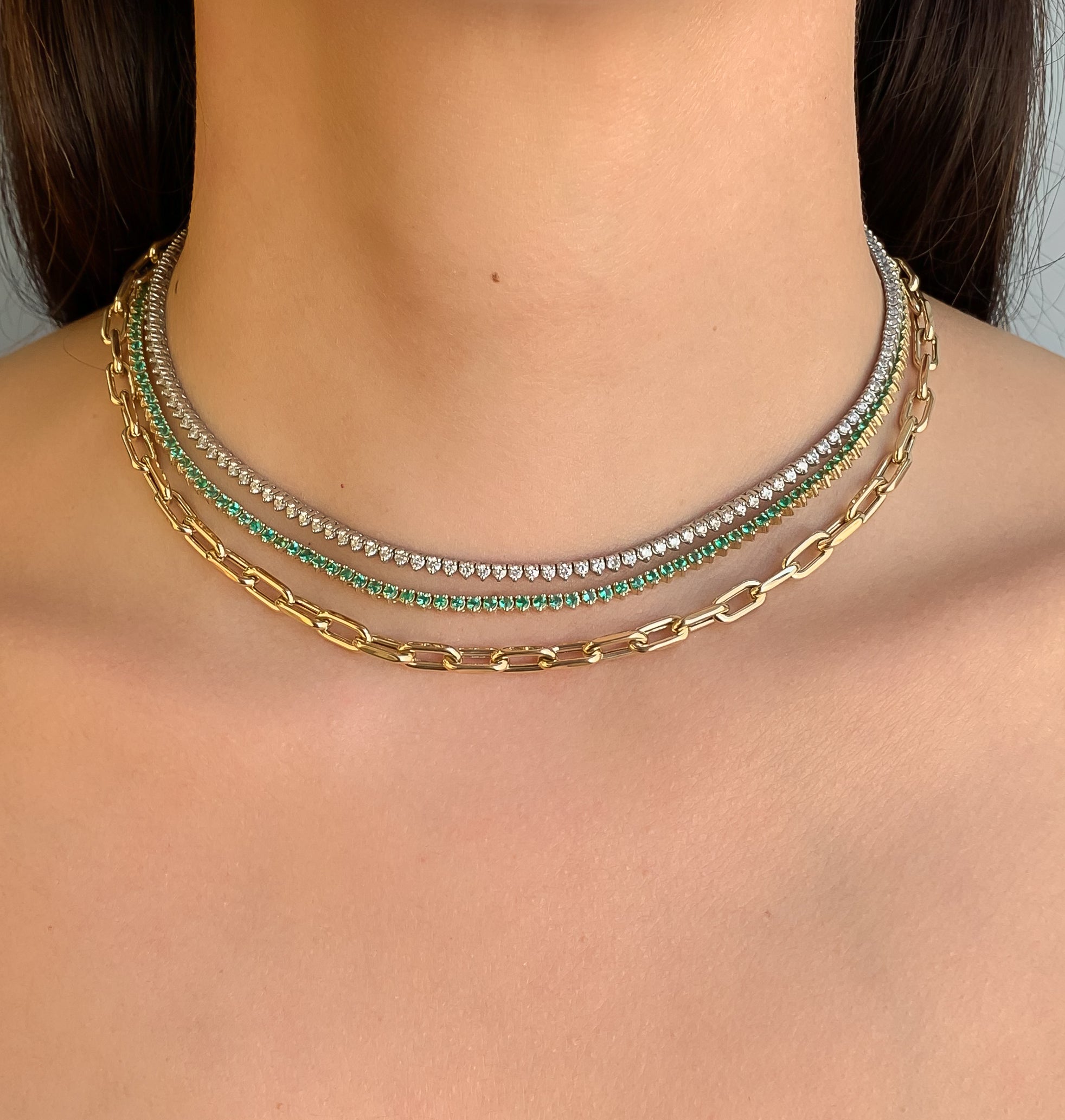 Cubic Zirconia Choker Necklaces | Cubic Zirconia Tennis Necklace - Blue  Chain Women - Aliexpress