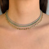 3 Prong Diamond Tennis Necklace Zoe Lev Jewelry