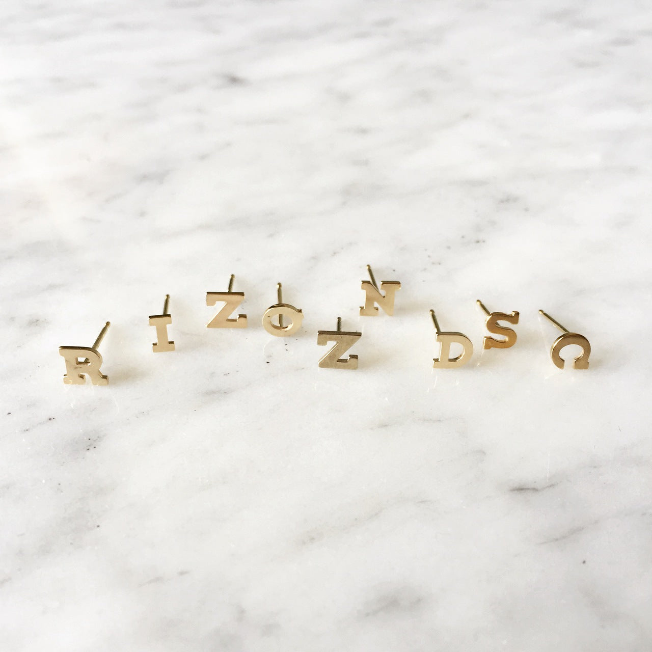 Zoe Lev Jewelry - 14k Gold Initial Stud Earrings