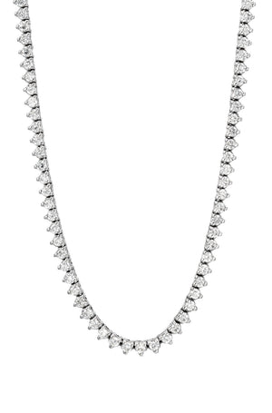 Classic Three-prong, No Roll Tennis Necklace​ - Diana Michaels Jewelers