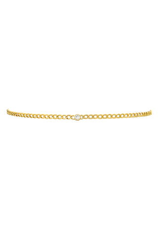 Cuban Link Bezel Diamond Choker