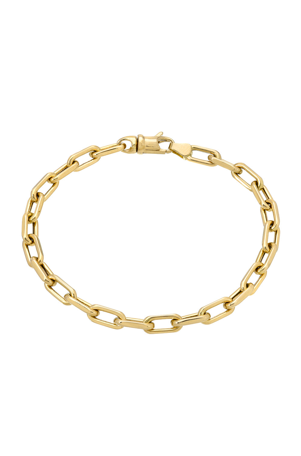 14K Gold Large Open Link Chain Bracelet