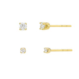 4 Prong Diamond Stud Earrings Zoe Lev Jewelry
