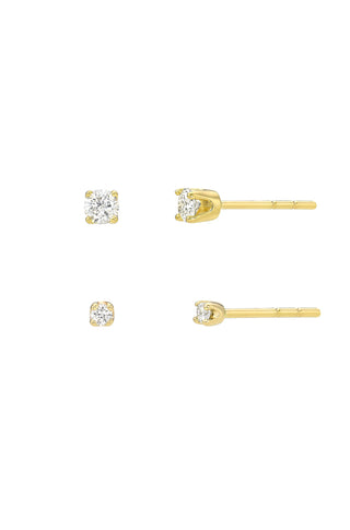 4 Prong Diamond Stud Earrings