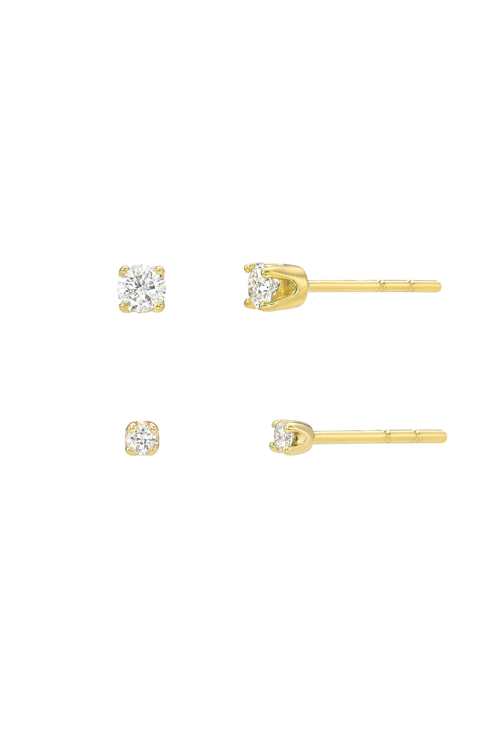 4 Prong Diamond Stud Earrings