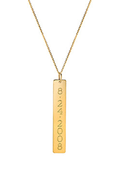 Vertical Nameplate Necklace