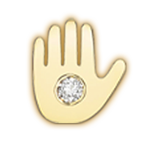 Selected Initials & Charms OPTIONS_HIDDEN_PRODUCT Zoe Lev Jewelry 14K Gold Hamsa with Tiny Diamond