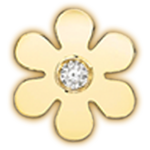 Selected Initials & Charms OPTIONS_HIDDEN_PRODUCT Zoe Lev Jewelry 14K Gold Flower with Tiny Diamond