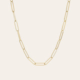 14k Gold Paper Clip Chain Necklace Chains Zoe Lev Jewelry