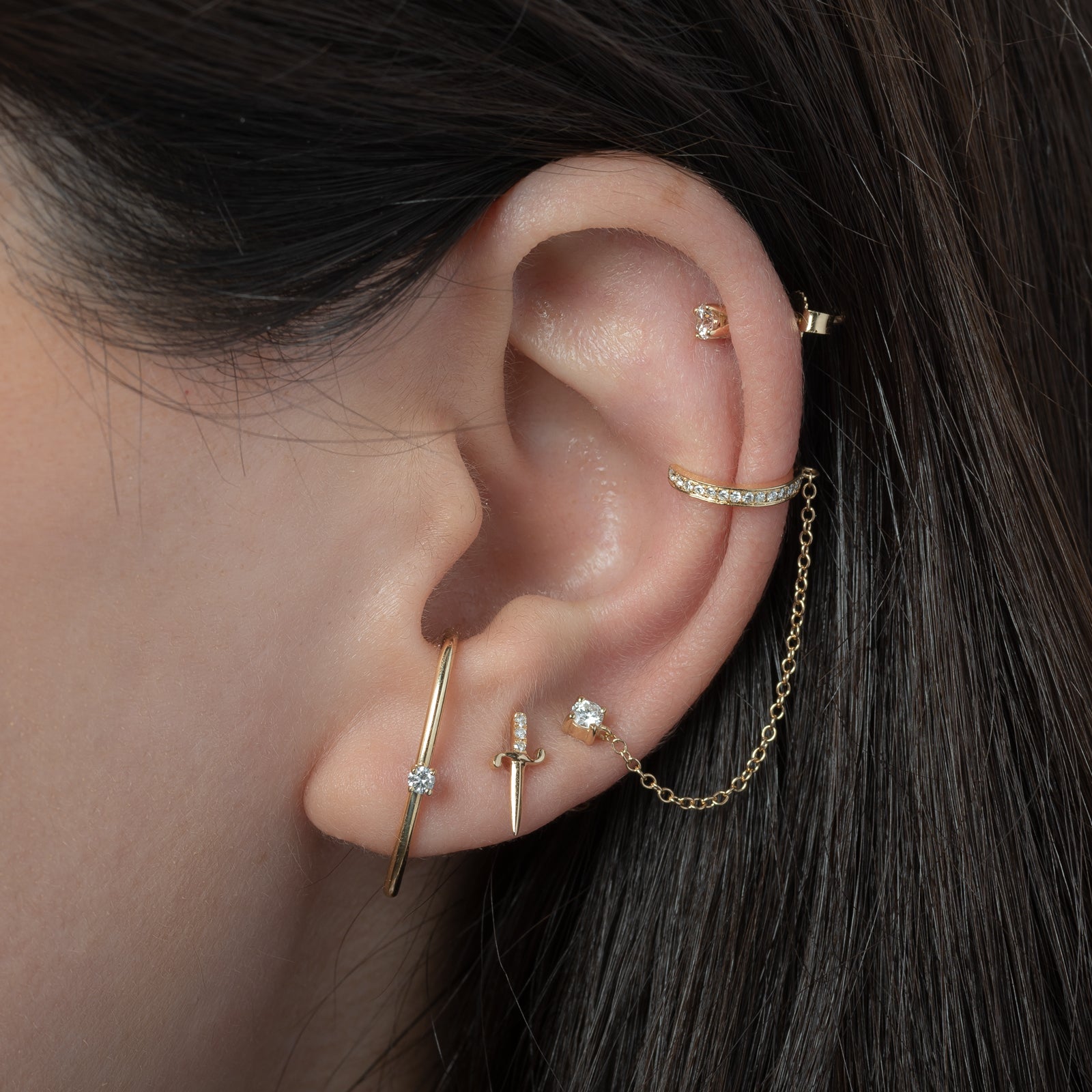 Cartilage Earrings | Tragus, Daith Helix Piercing Jewelry – AMYO Jewelry
