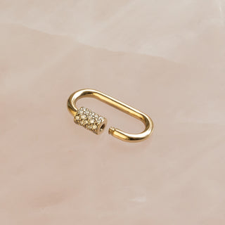 14k Gold Gemstone Carabiner