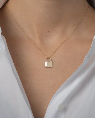 Diamond Lock Pendant