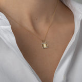 Diamond Lock Pendant Personalized Zoe Lev Jewelry