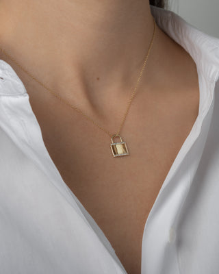 Diamond Lock Pendant