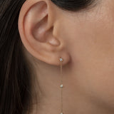 Triple Bezel Diamond Drop Earrings Zoe Lev Jewelry