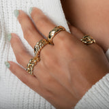 14k Gold Croissant Ring Zoe Lev Jewelry