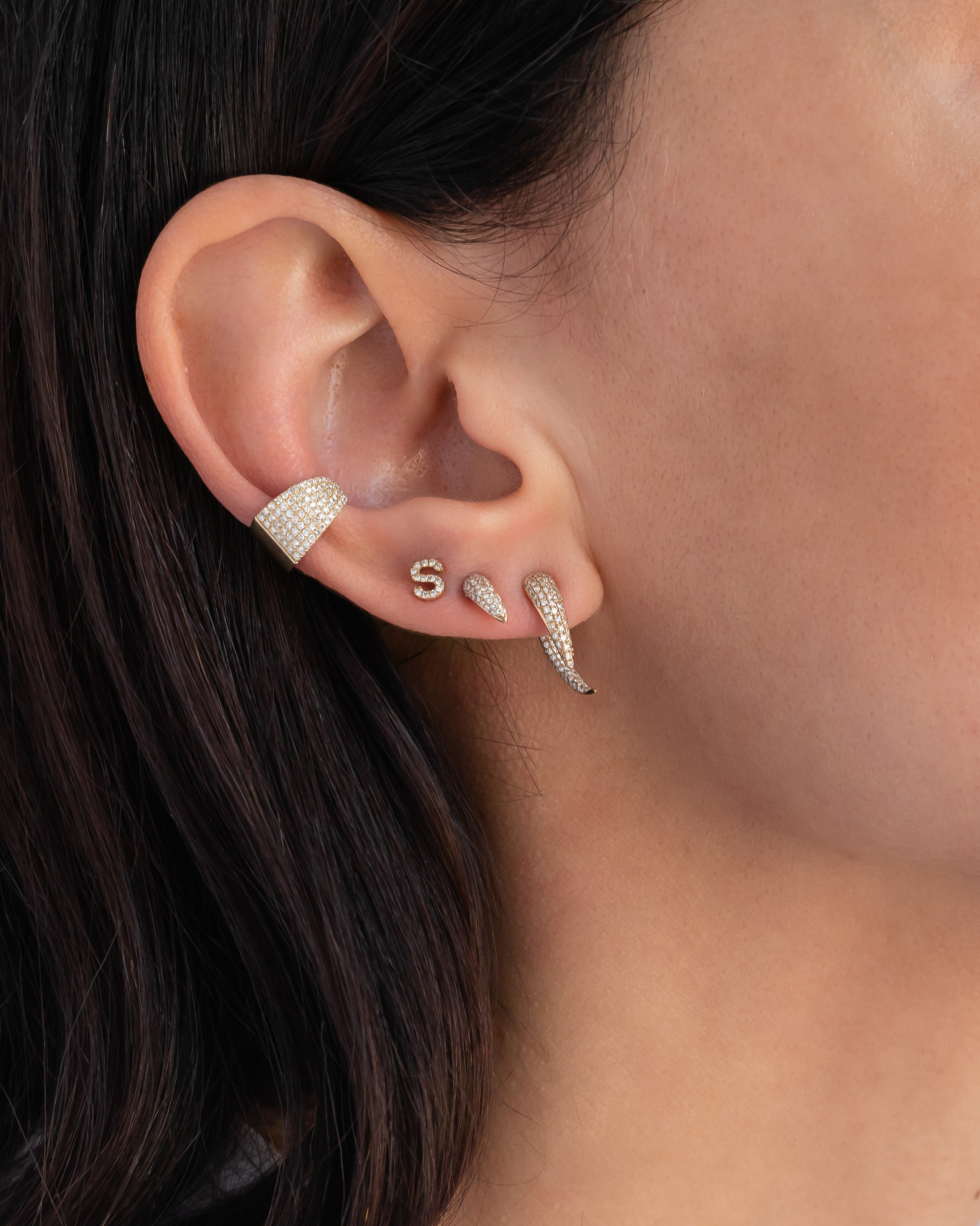 Jumbo Diamond Ear Cuff - Zoe Lev Jewelry