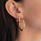 14k Gold Thick Oval Hoop Earrings Hoops & Huggies Zoe Lev Jewelry