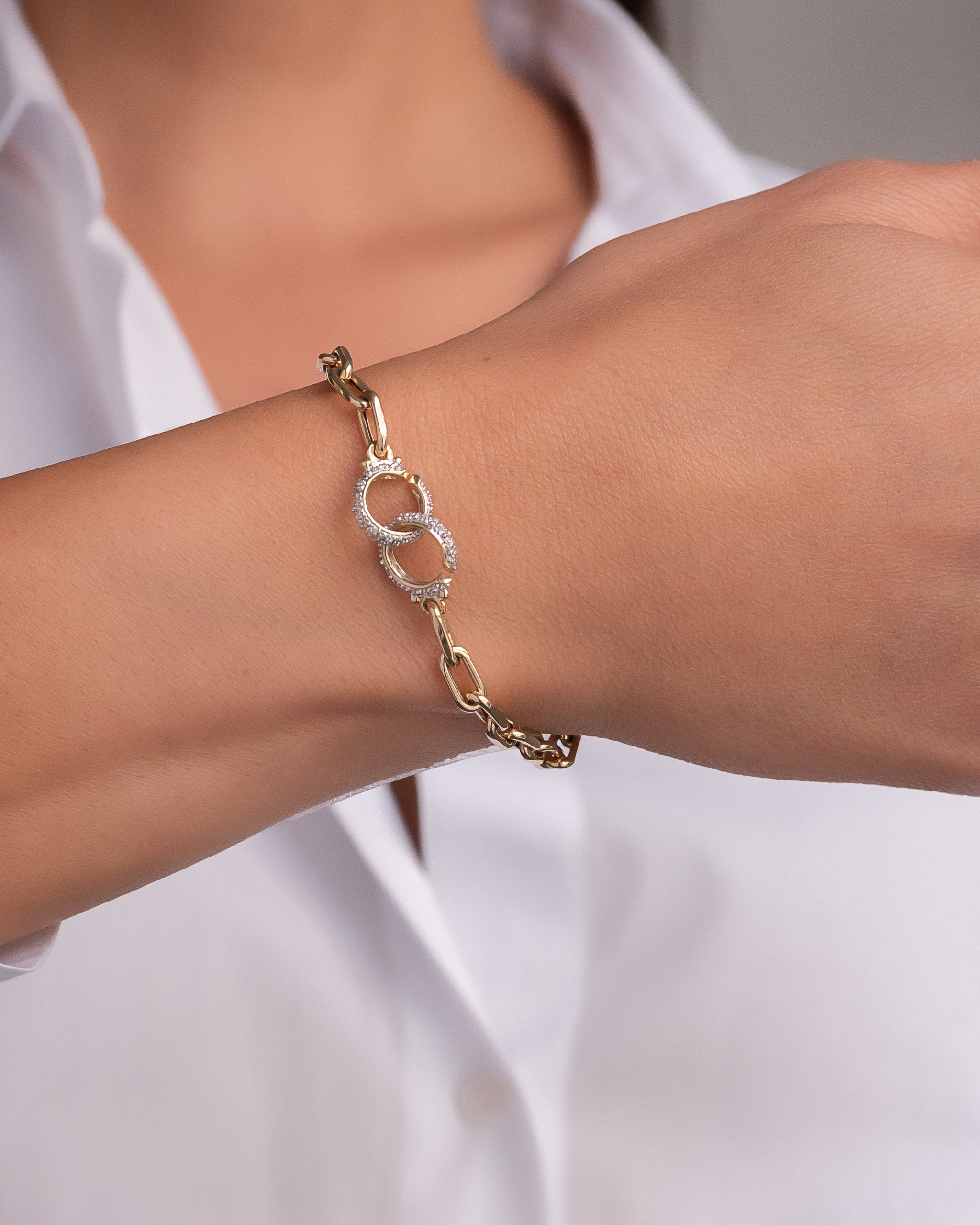 14k Gold Large Curb Link Chain Bracelet - Zoe Lev Jewelry