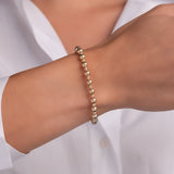 14k Gold 3mm and 5mm Bead Bracelet Bead Bracelets Zoe Lev Jewelry