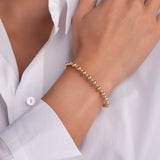 14k Gold 3mm and 5mm Bead Bracelet Bead Bracelets Zoe Lev Jewelry