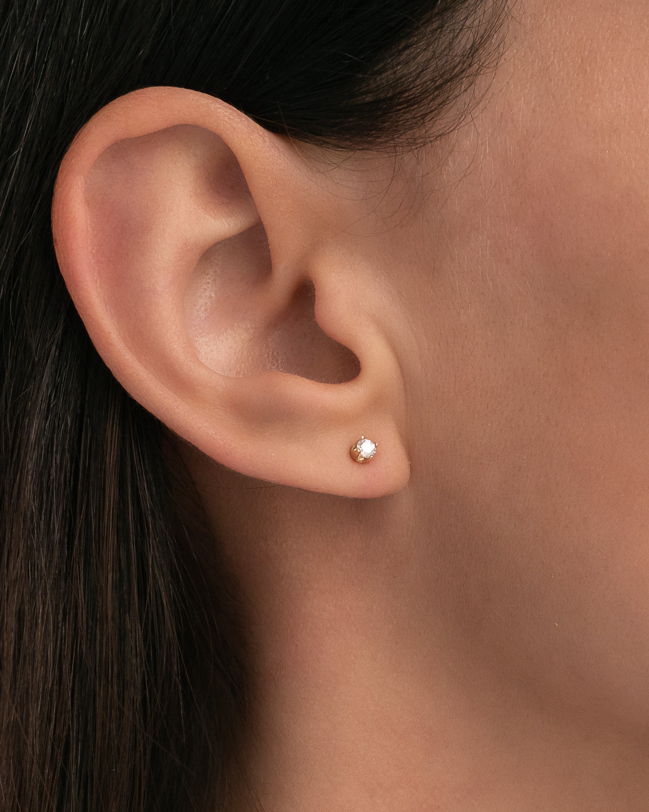 4 Prong Diamond Stud Earrings Zoe Lev Jewelry