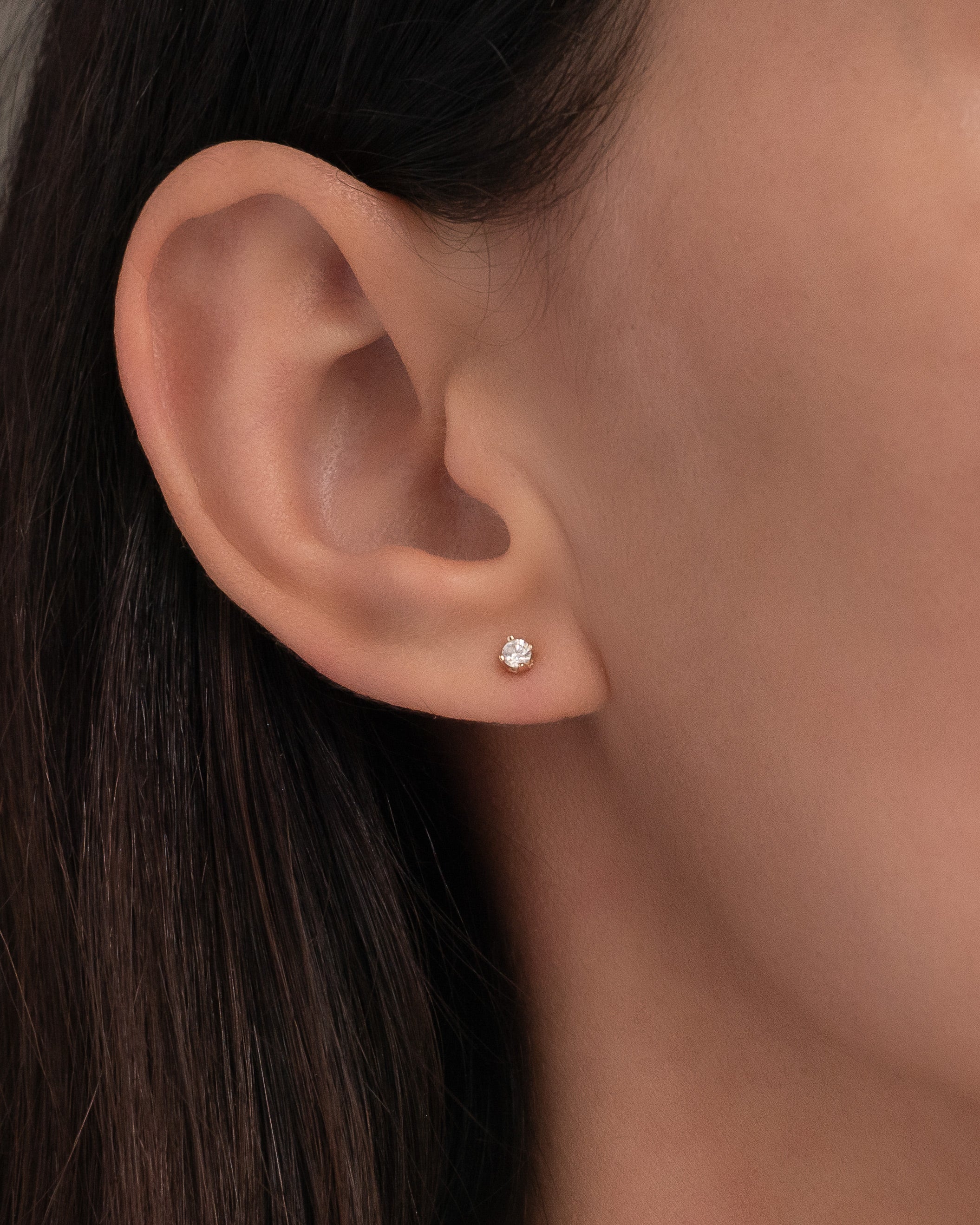 4 Prong Diamond Stud Earrings Zoe Lev Jewelry