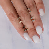 14k Gold Rainbow Bar Stud Earrings Zoe Lev Jewelry