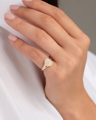 Pave Diamond Signet Ring