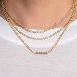 Cuban Link Bezel Diamond Choker Zoe Lev Jewelry