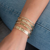 Diamond ID Cuff Bracelet Personalized Zoe Lev Jewelry