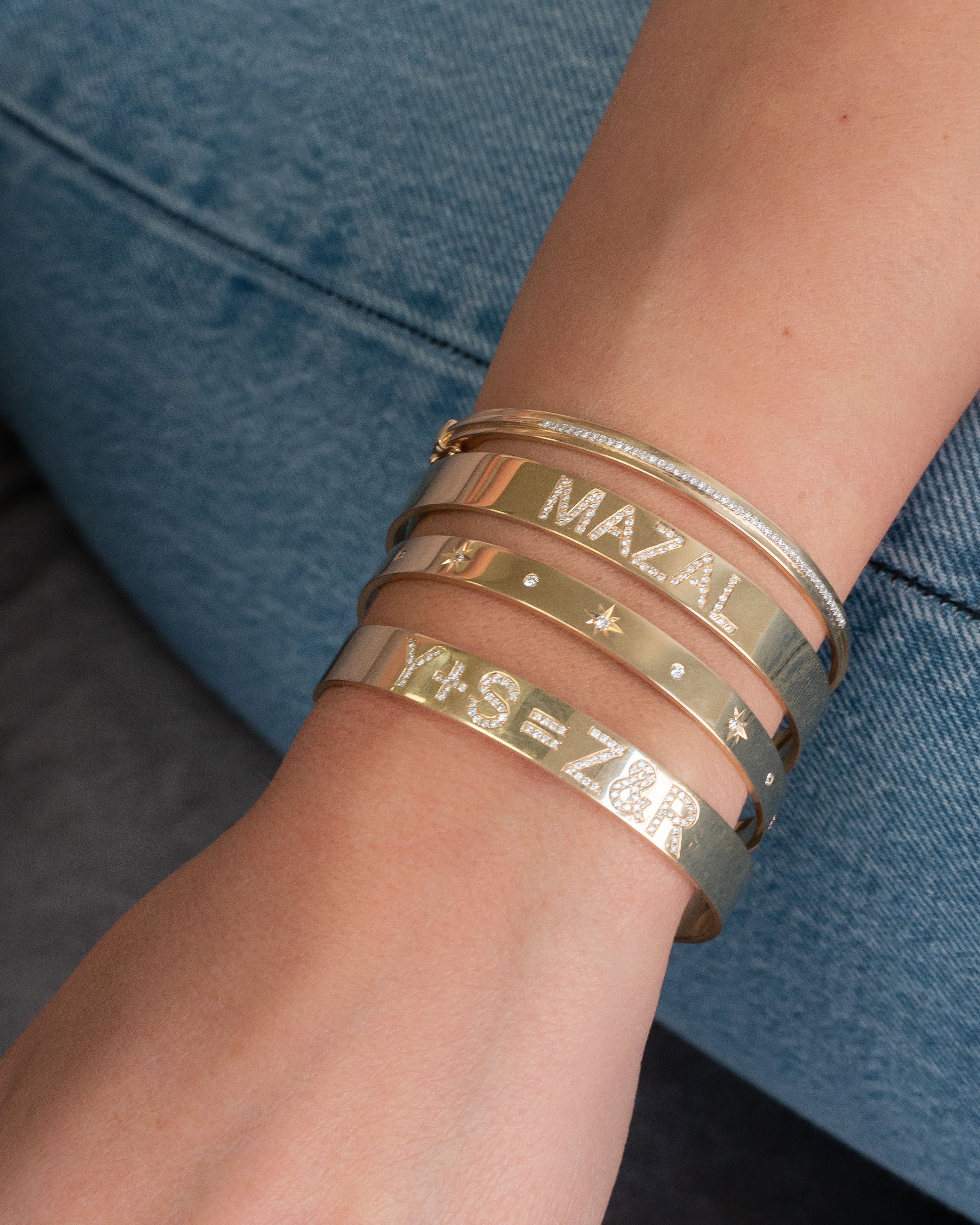 14k Gold Diamond Sunburst Cuff Zoe Lev Jewelry