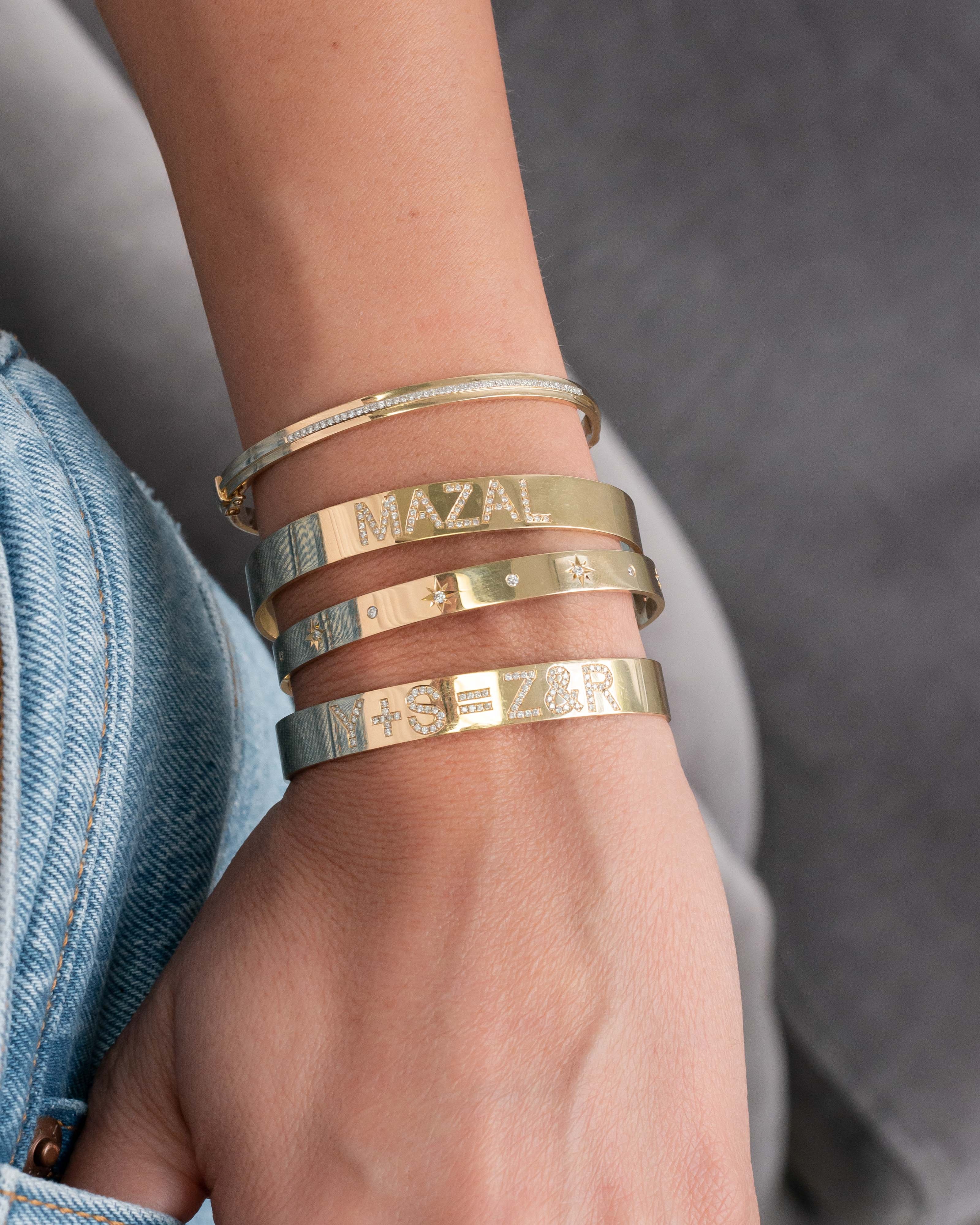 14k Gold Diamond Sunburst Cuff Zoe Lev Jewelry