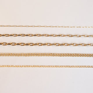 14k Gold Large Open Link Chain Necklace