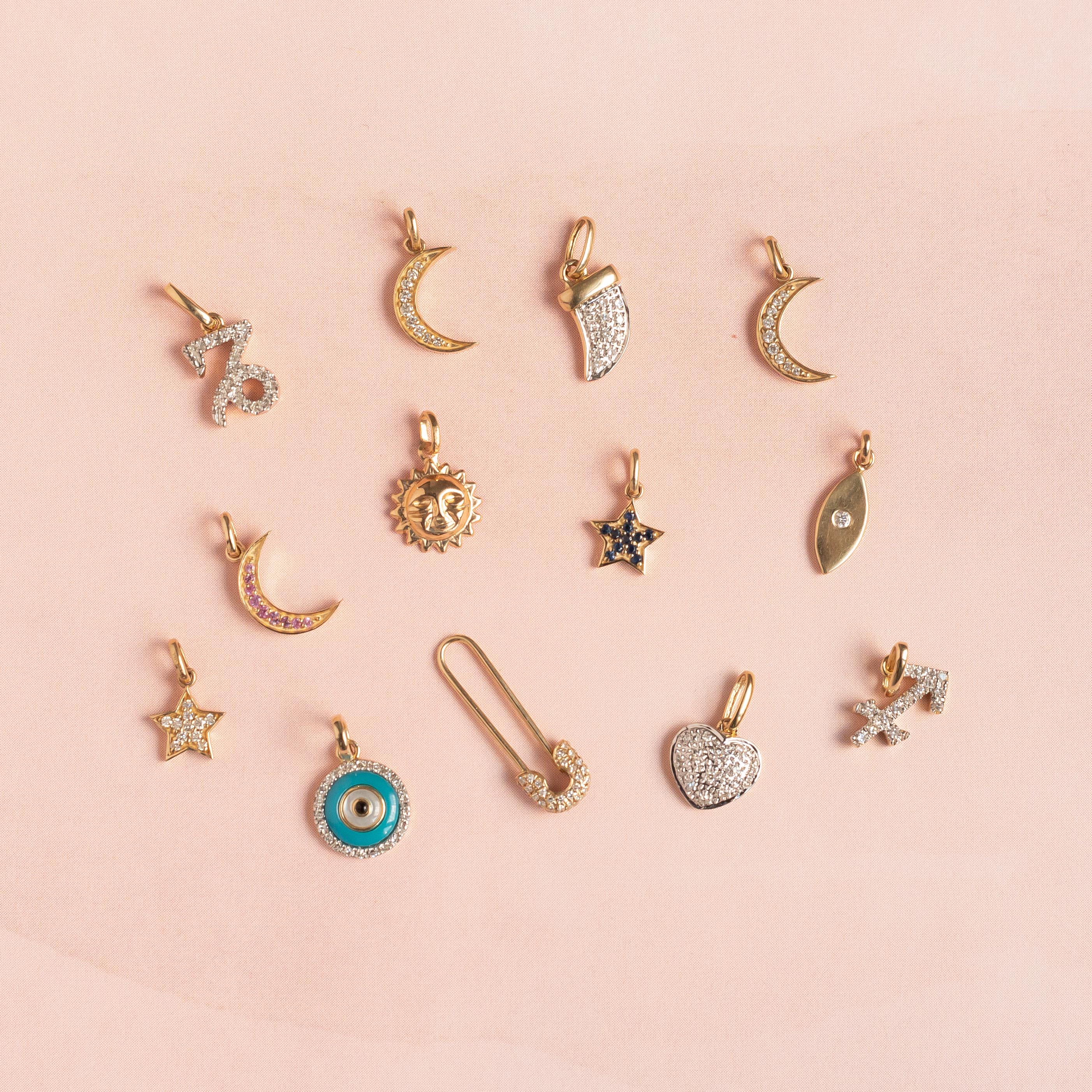 14k Gold Diamond Evil Eye Turquoise Pendant Zoe Lev Jewelry