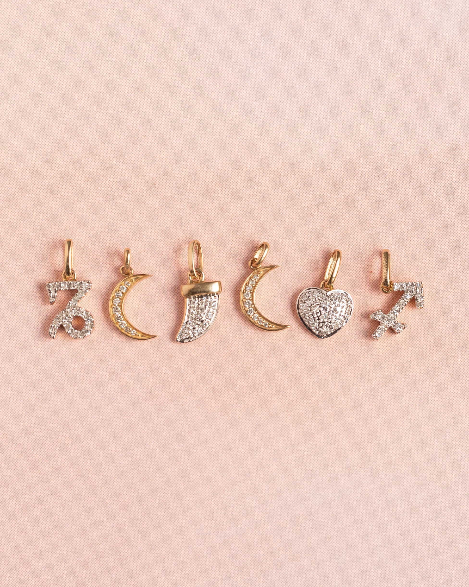 Diamond Horn Pendant SAMPLE SALE Zoe Lev Jewelry