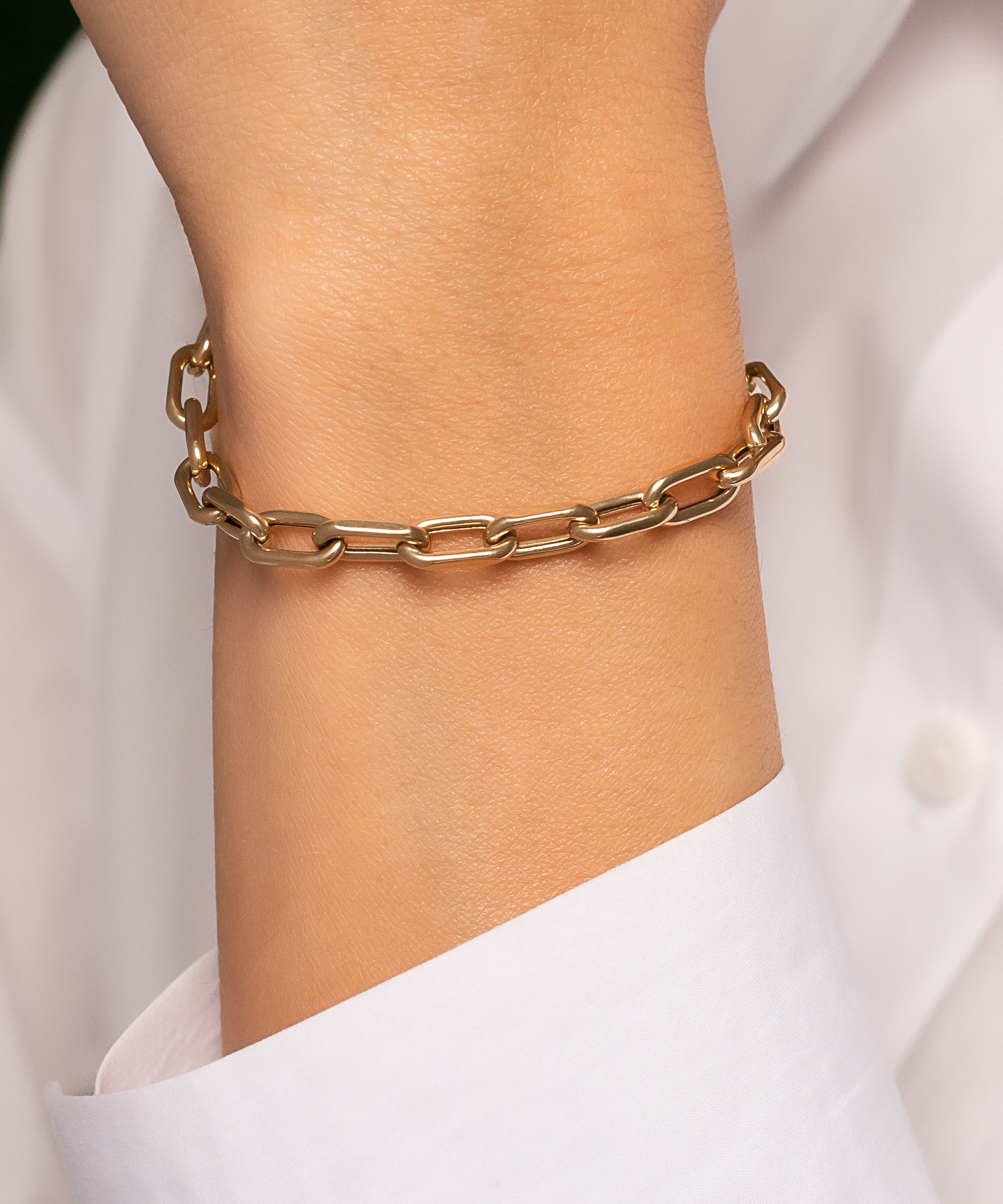 14k Gold Extra Large Open Link Chain Bracelet Chains Zoe Lev Jewelry