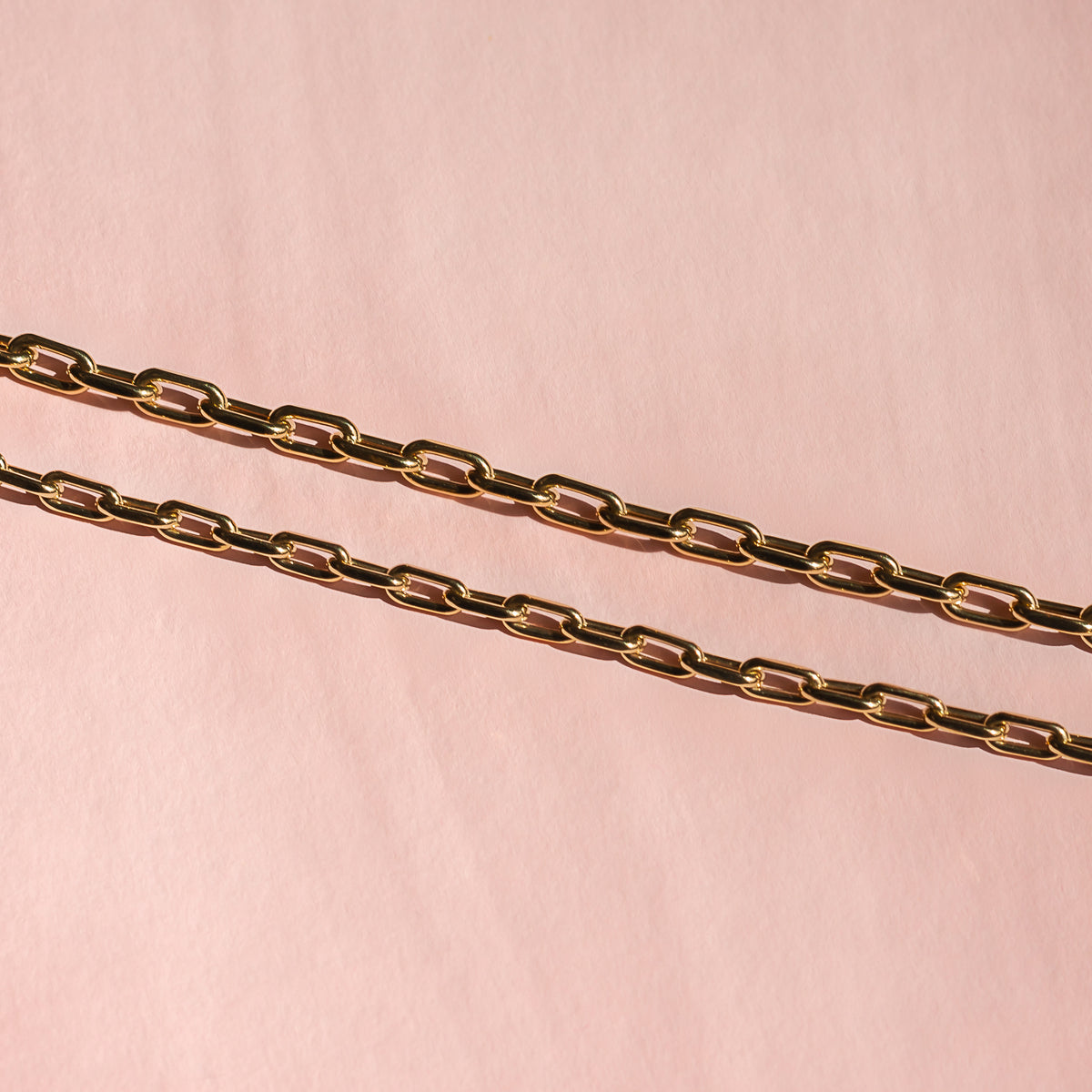14k Gold Extra Large Open Link Chain Bracelet in Yellow Gold 