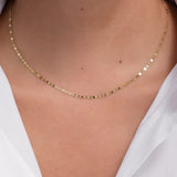 14k Gold Mirror Chain Link Necklace Chains Zoe Lev Jewelry