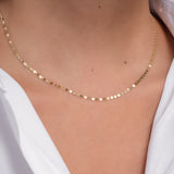 14k Gold Mirror Chain Link Necklace Chains Zoe Lev Jewelry
