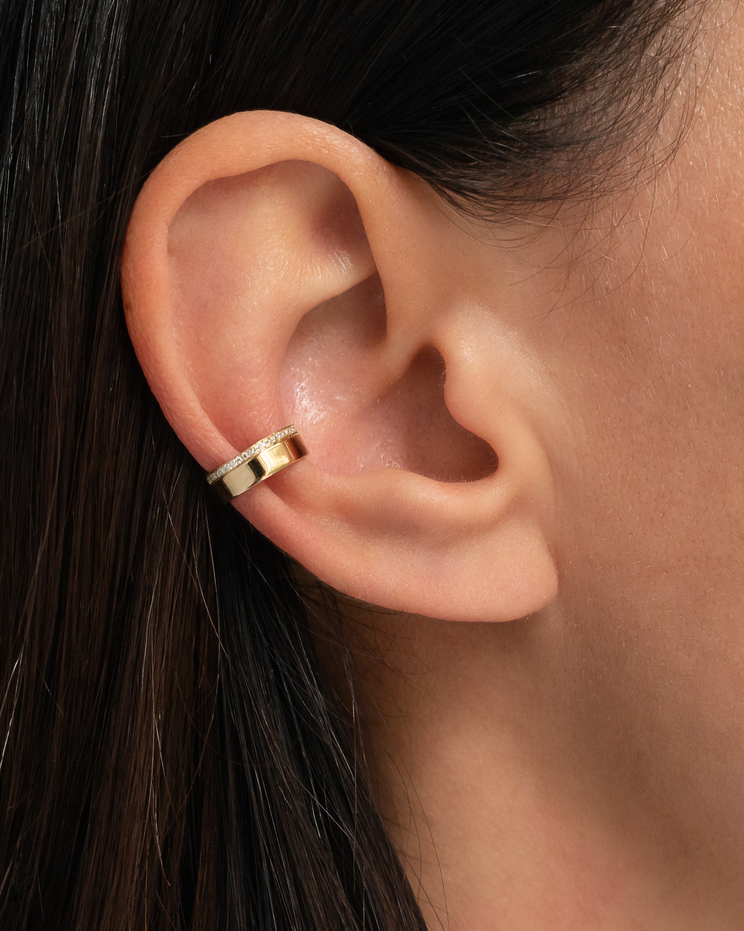 Thick Diamond Ear Cuff Ear Cuffs Zoe Lev Jewelry