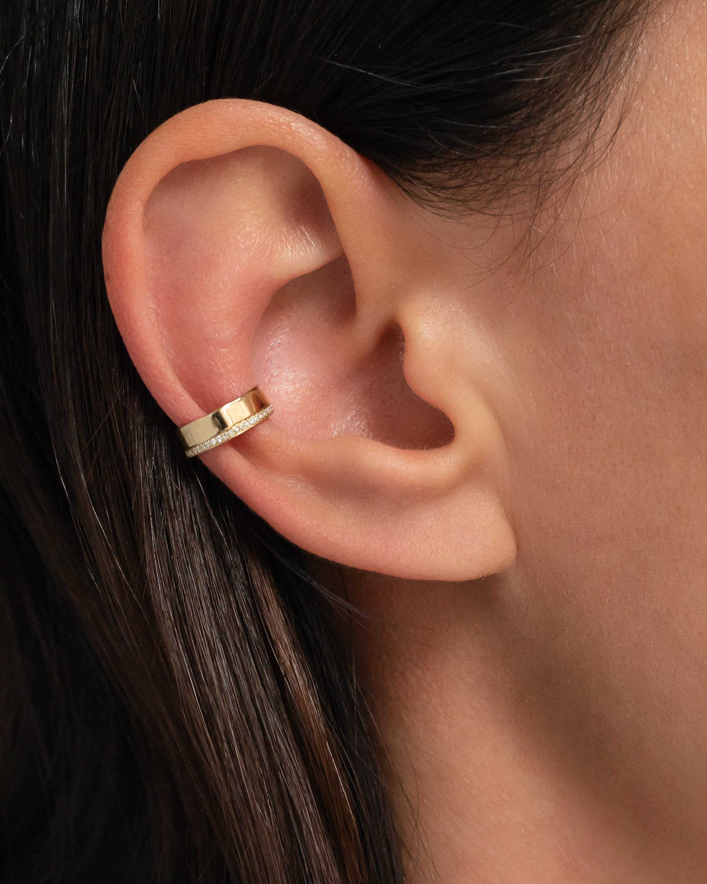 Thick Diamond Ear Cuff Ear Cuffs Zoe Lev Jewelry