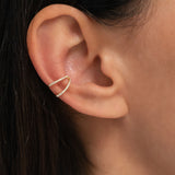 Double Diamond Ear Cuff Zoe Lev Jewelry